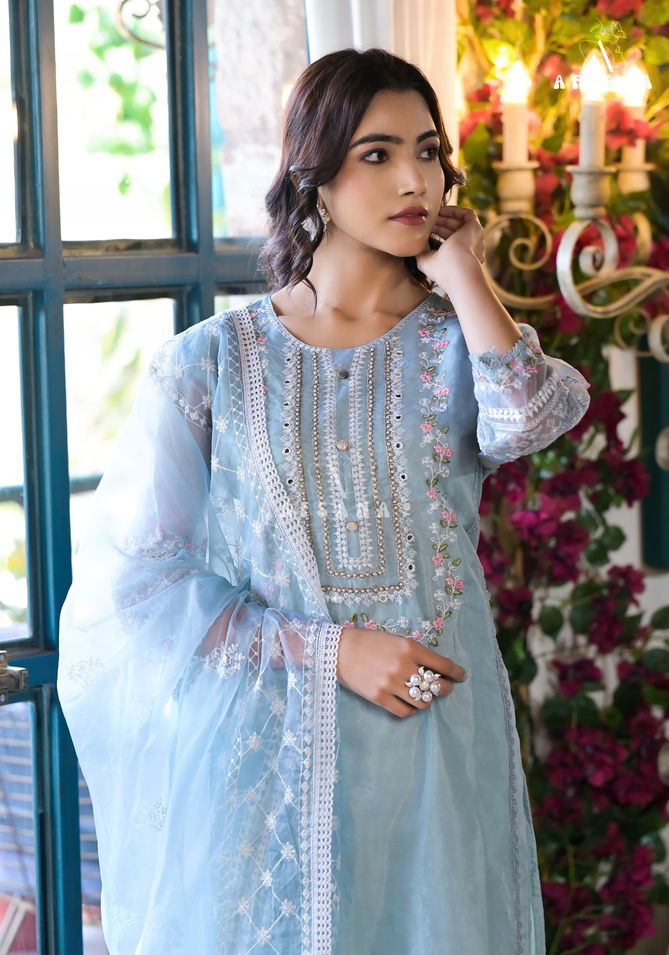 DN 21 Afsana Embroidery Kurti With Bottom Dupatta Wholesale Market Surat